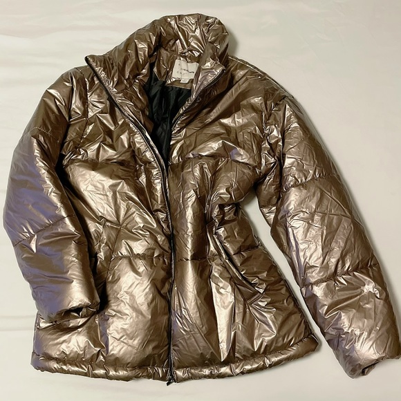 a new day Jackets & Blazers - NWOT a new day metallic puffer jacket!